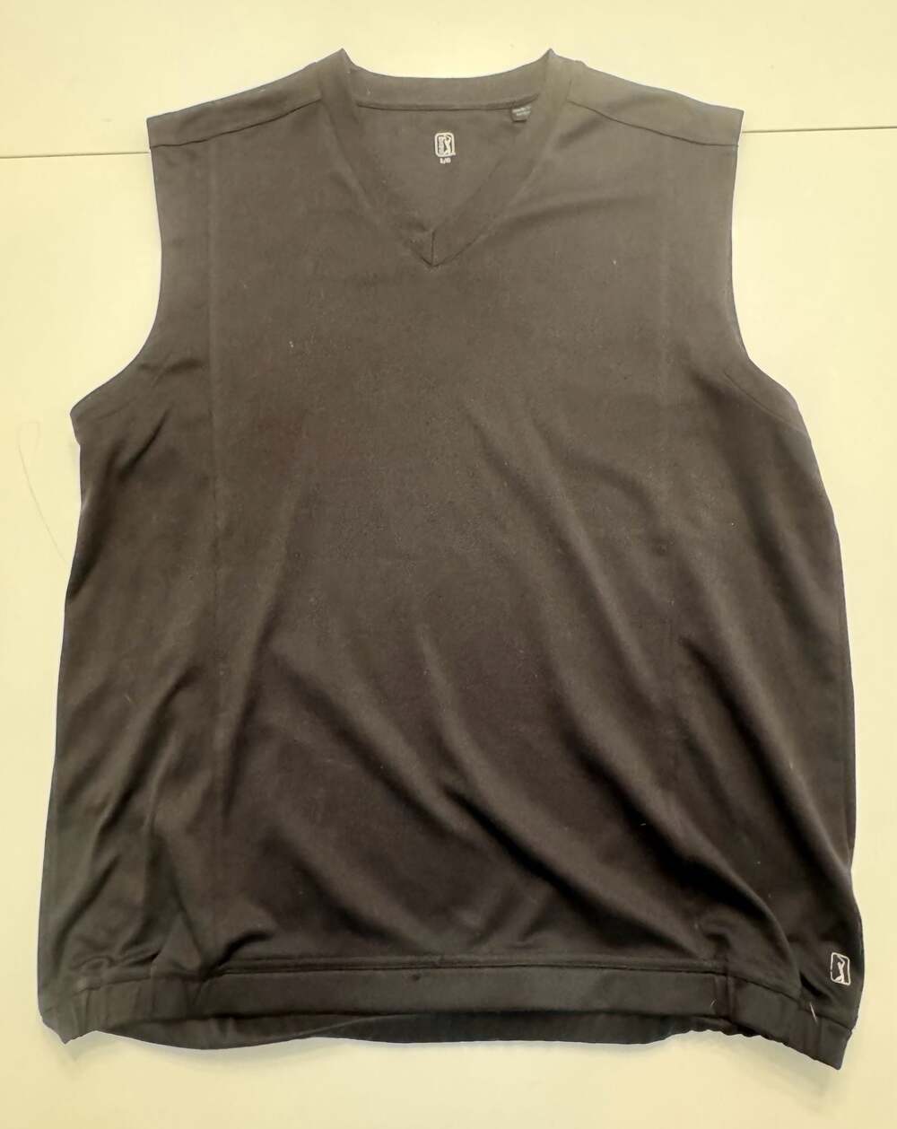 PGA Tour Men's Black V-Neck Sleeveless Golf Vest Size Large
